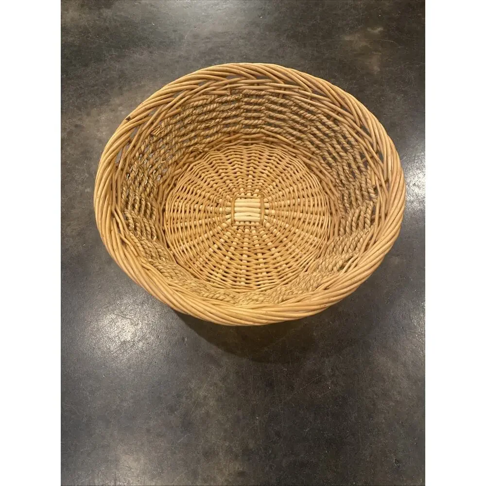 Boho Wicker Round Serving / Display Tray / Platter / Basket - 12